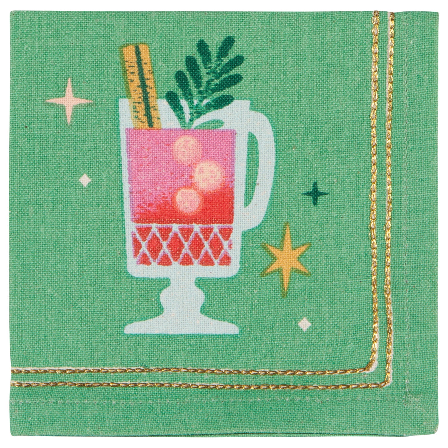 Set/4 Spirits Bright Cocktail Napkins