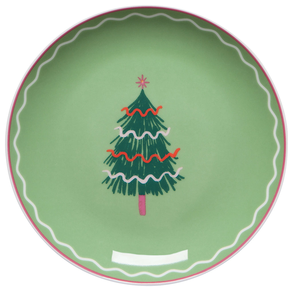 Set/4 Glitzmas Appetizer Plates