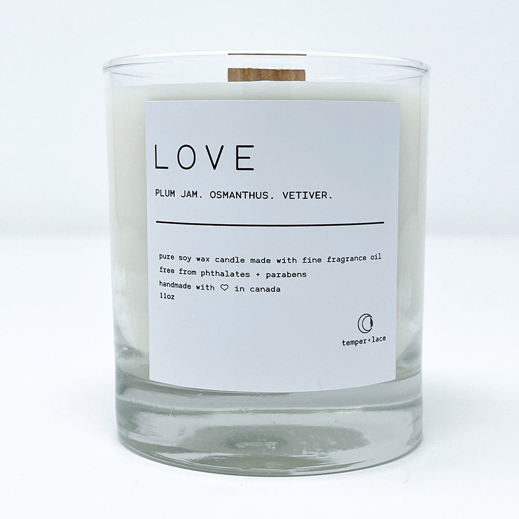 Love - Temper + Lace Candle