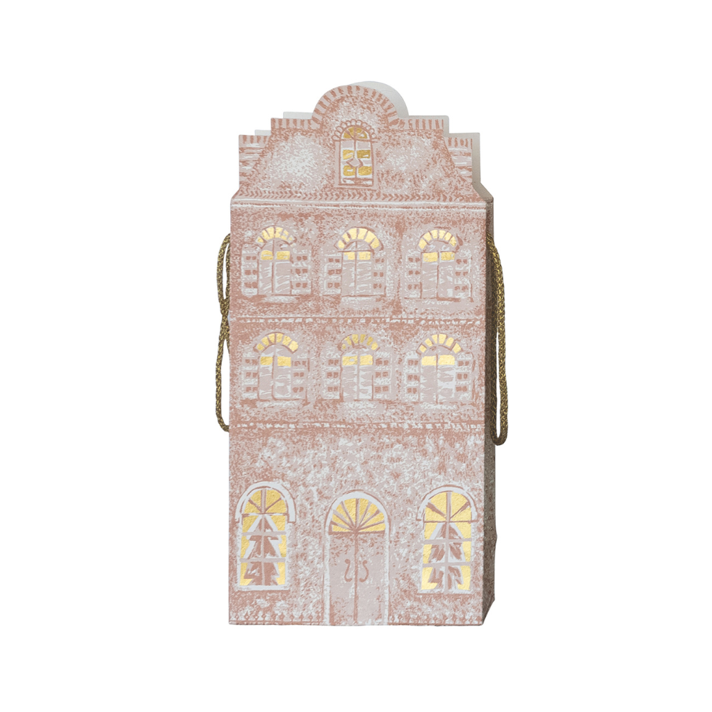 Tall Holiday House Gift Bags