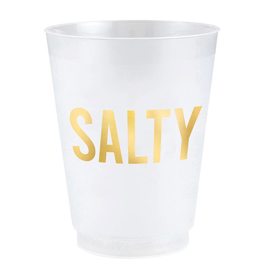 Salty Set of 6 Frosted Plastic Cups