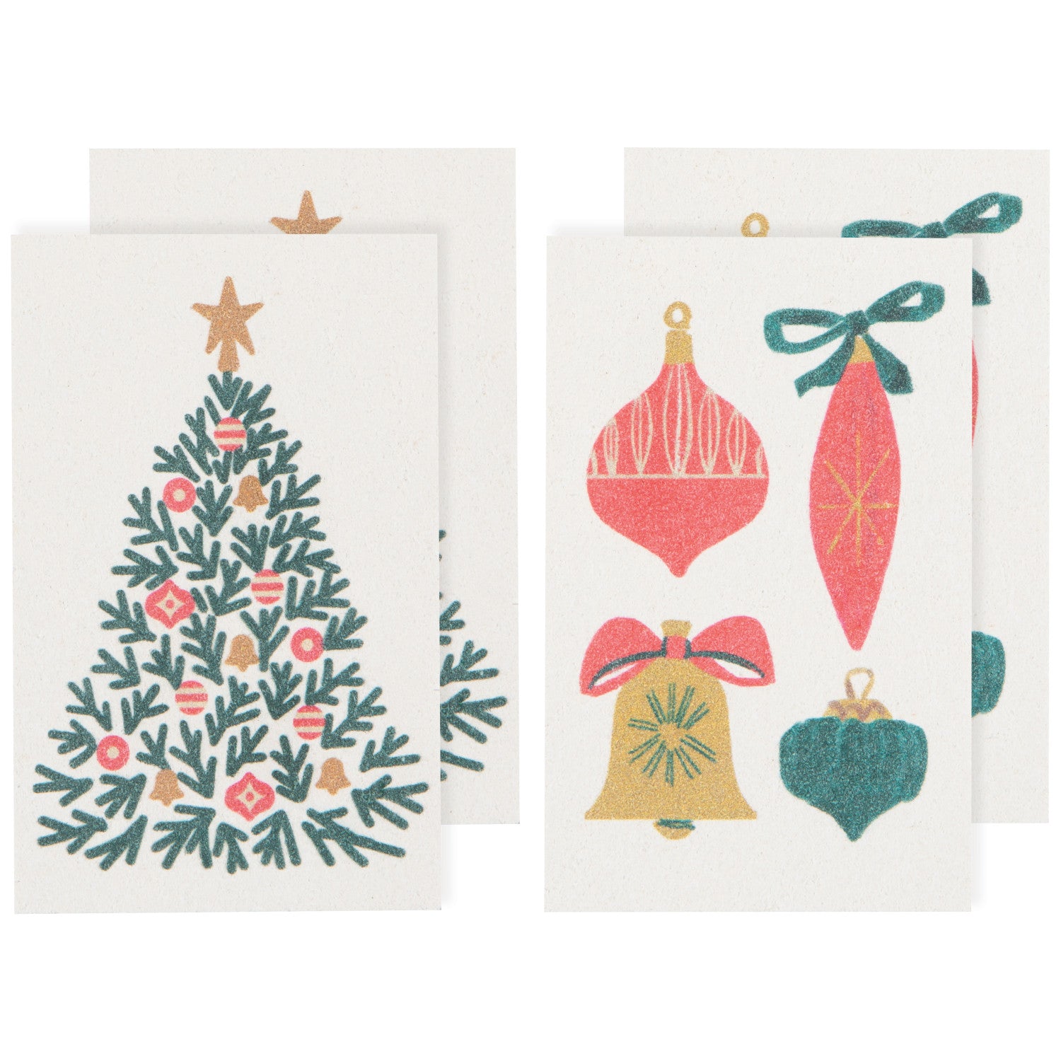 Set/4 Festive Fir Christmas Pop Up Sponges