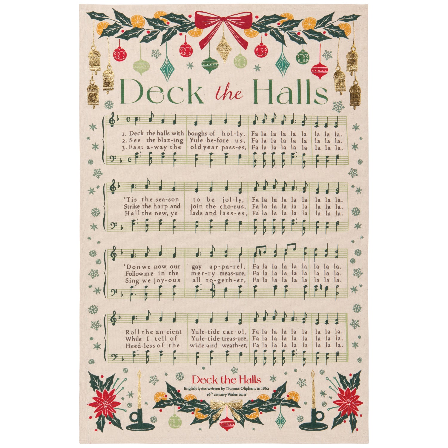 Christmas Carol Kitchen Towel