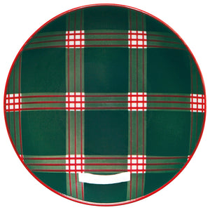Set/4 Plaid Appetizer Plates