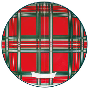 Set/4 Plaid Appetizer Plates