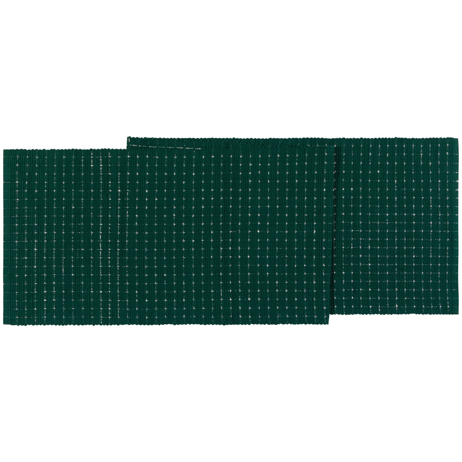 Spruce Silver Ribbed Table Runner