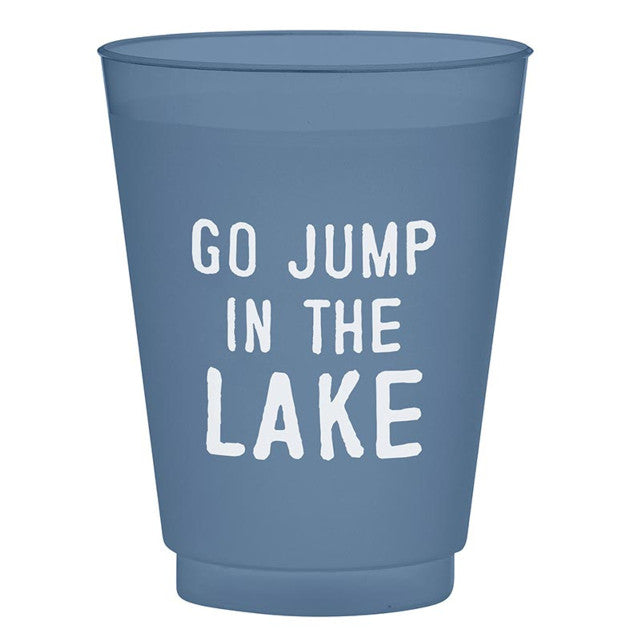 Go Jump in the Lake Frosted Plastic Cups