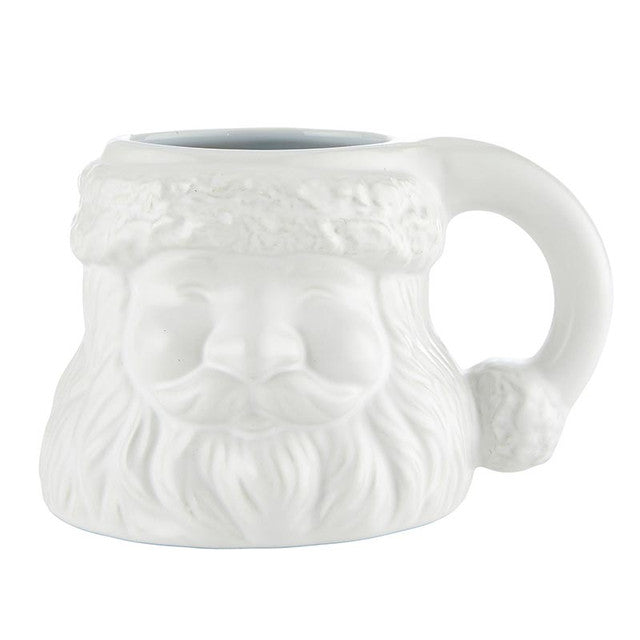 White Shaped Santa Mug