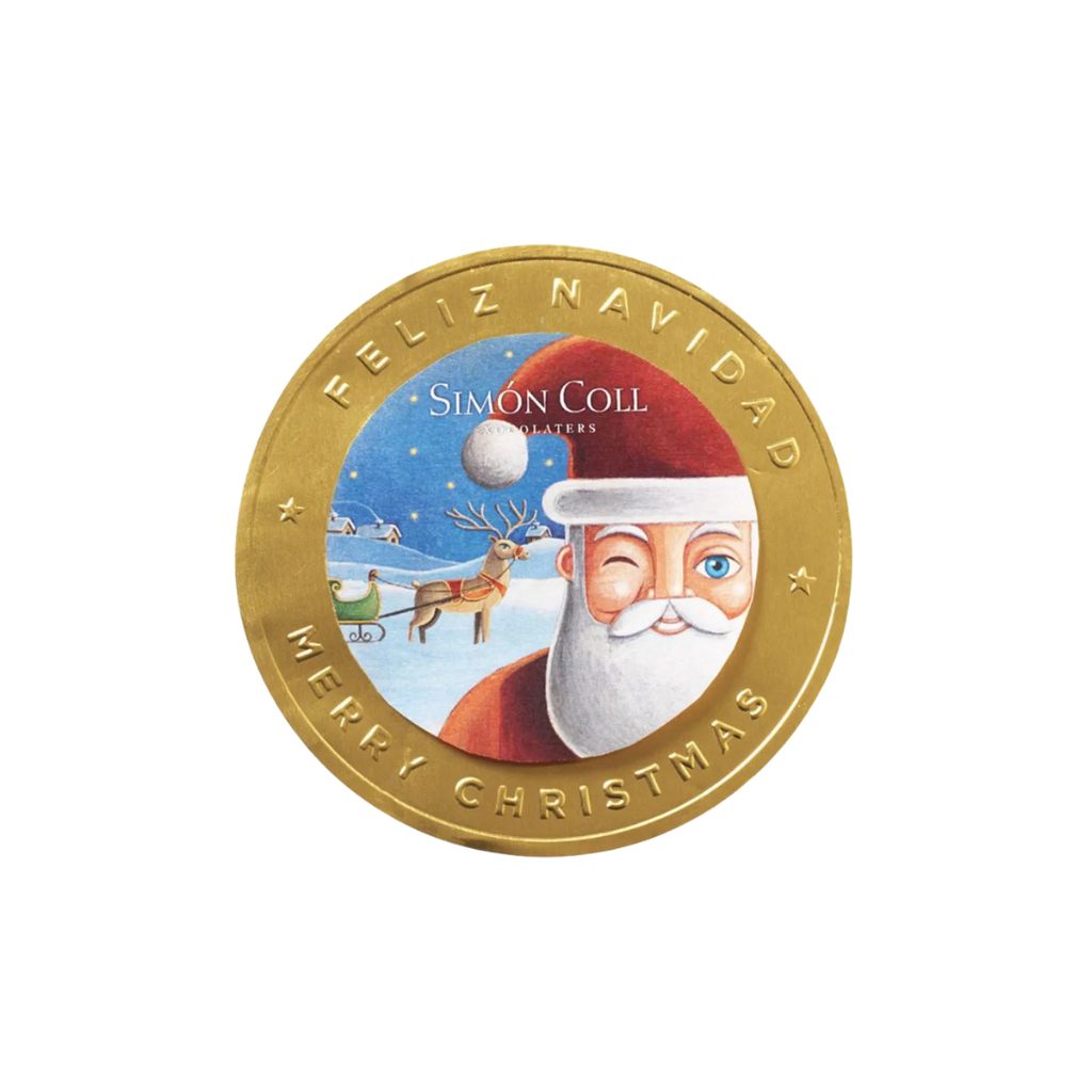 Milk Chocolate Santa Medallion