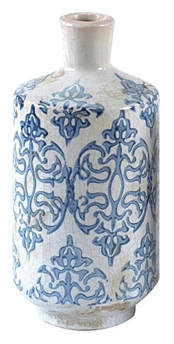 Tall Transferware Patterned Vases