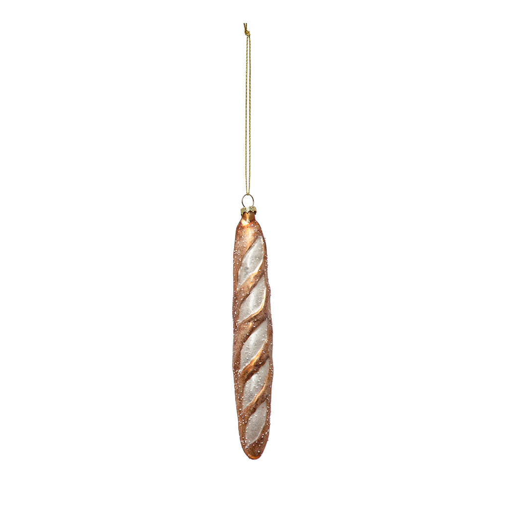 Glass French Baguette Ornament