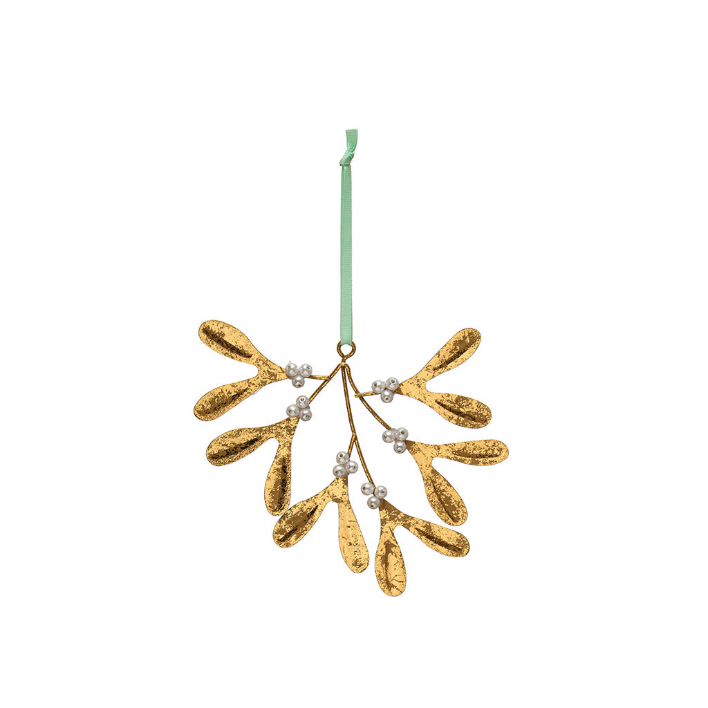Metal + Glass Mistletoe Ornament
