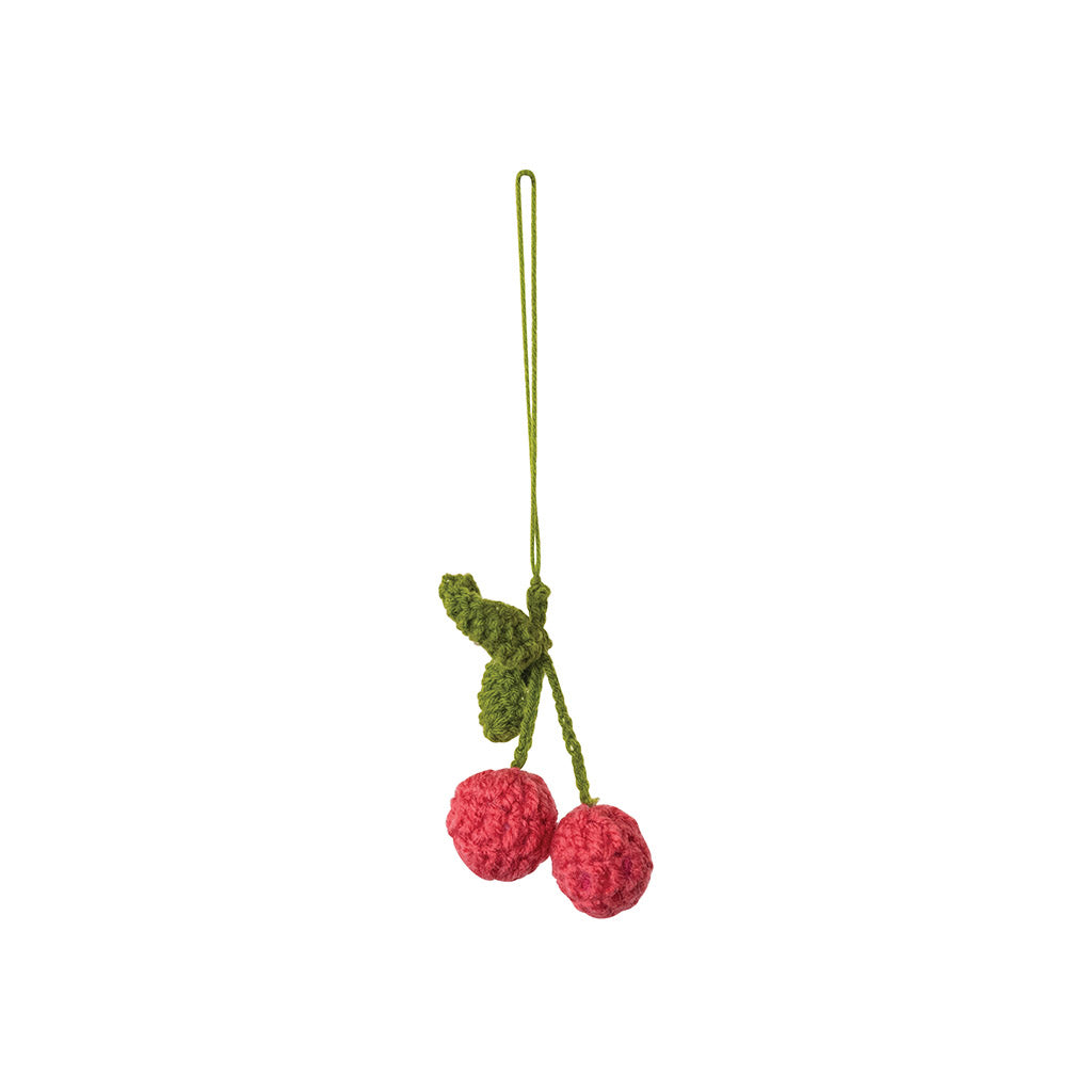 Crochet Cherries Ornament