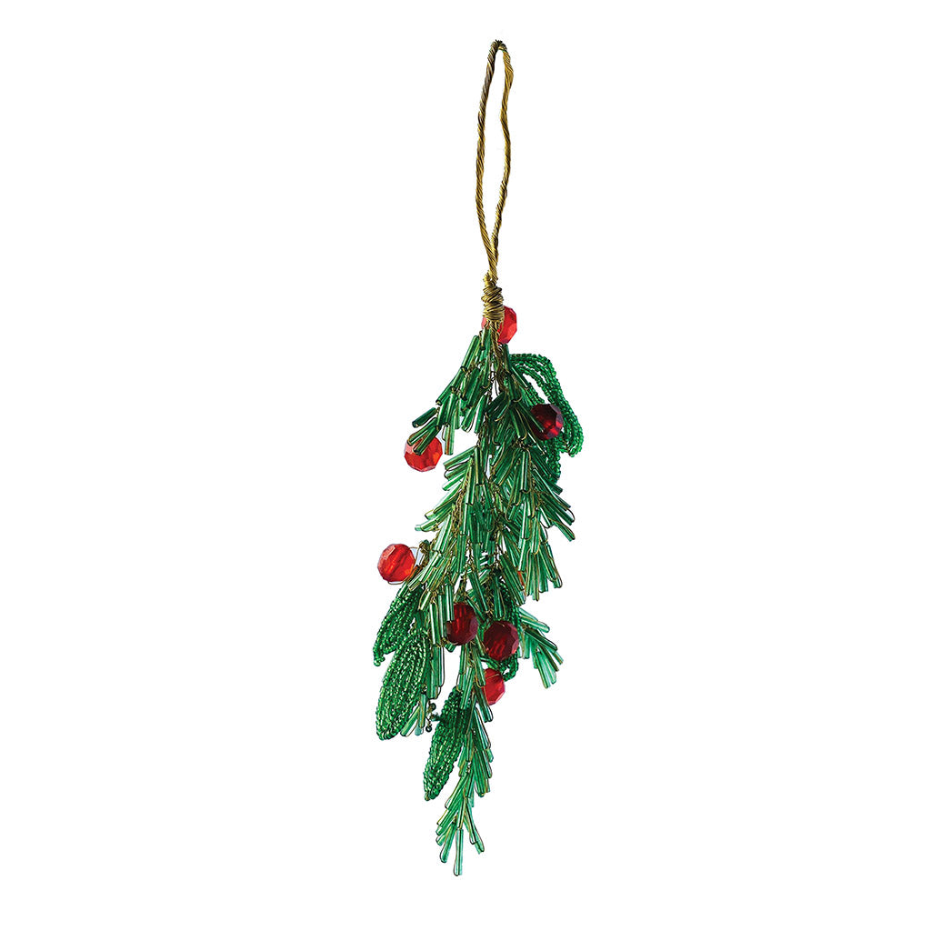 Mistletoe + Berries Ornament