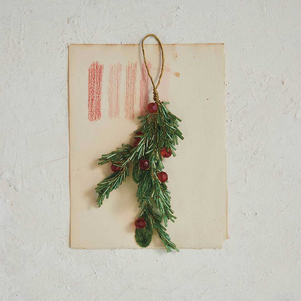 Mistletoe + Berries Ornament
