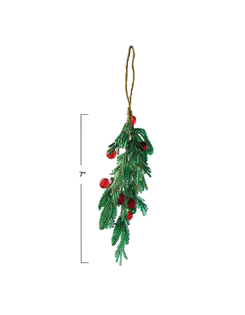 Mistletoe + Berries Ornament
