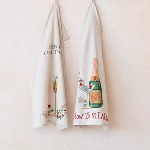 Holiday Champagne Kitchen Towel