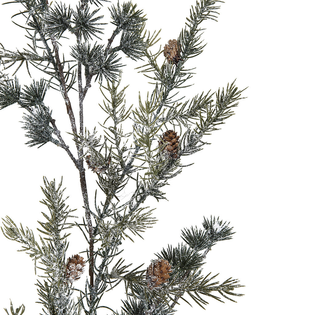 Frosty Spruce Garland with Pinecones