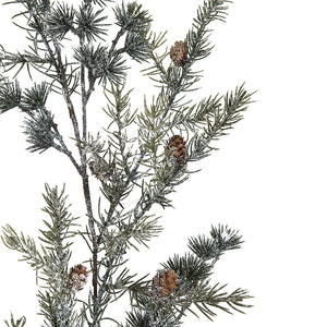 Frosty Spruce Garland with Pinecones