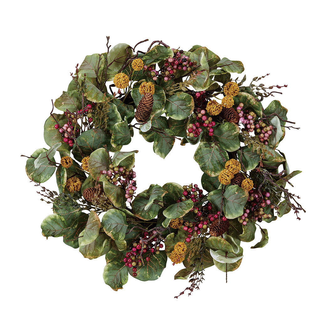 Zanzibar Leaf Wreath with Berries