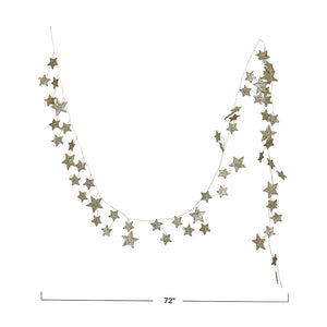 Gold Glitter Star Garland