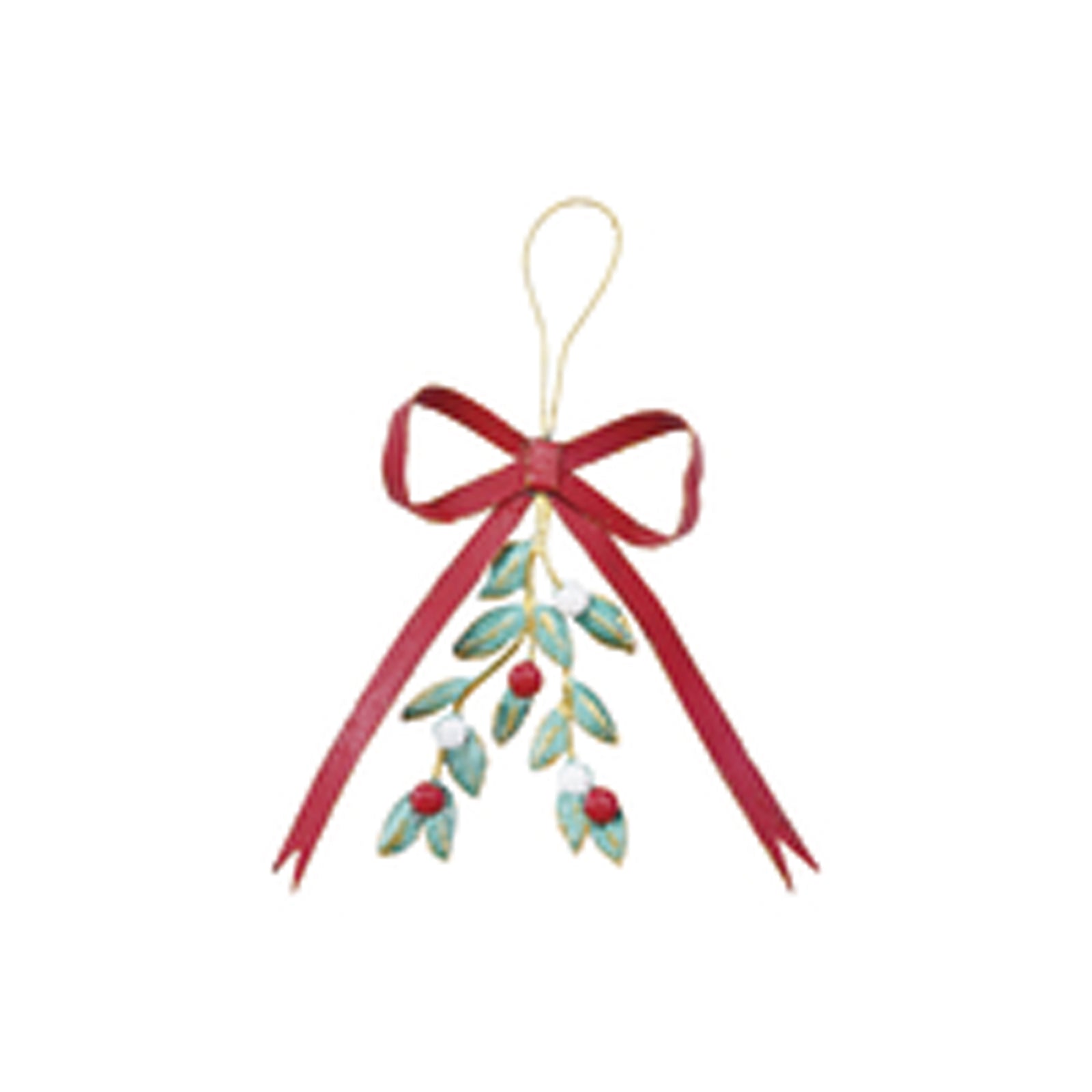 Hanging Metal Mistletoe Ornament