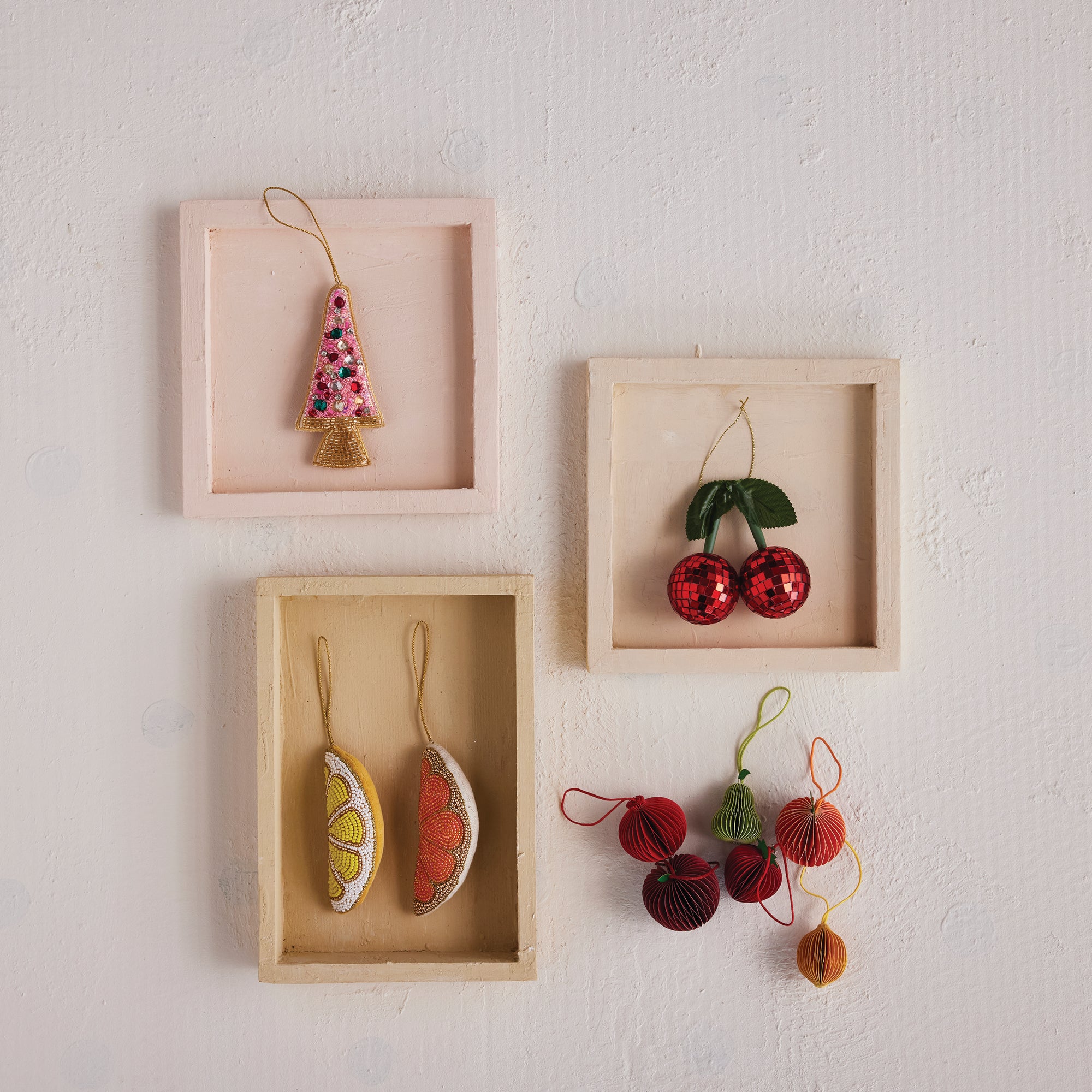 Beaded Cherries Ornament
