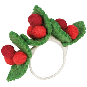 Merry Berry Christmas Felt Napkin Ring