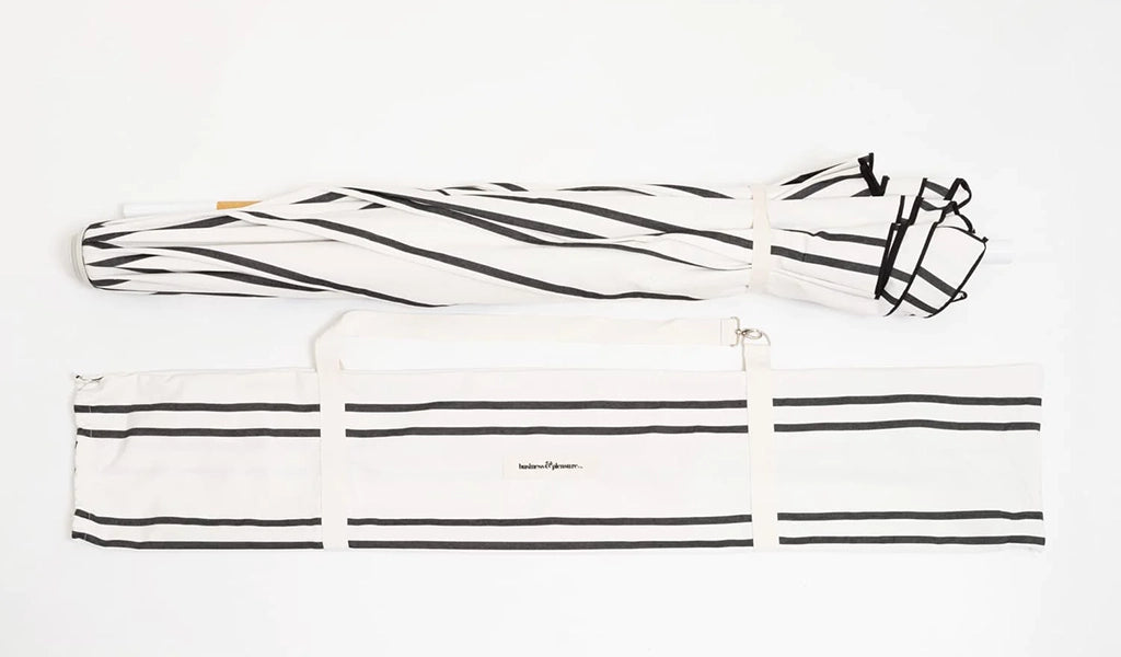 Amalfi Umbrella- Black Two Stripe