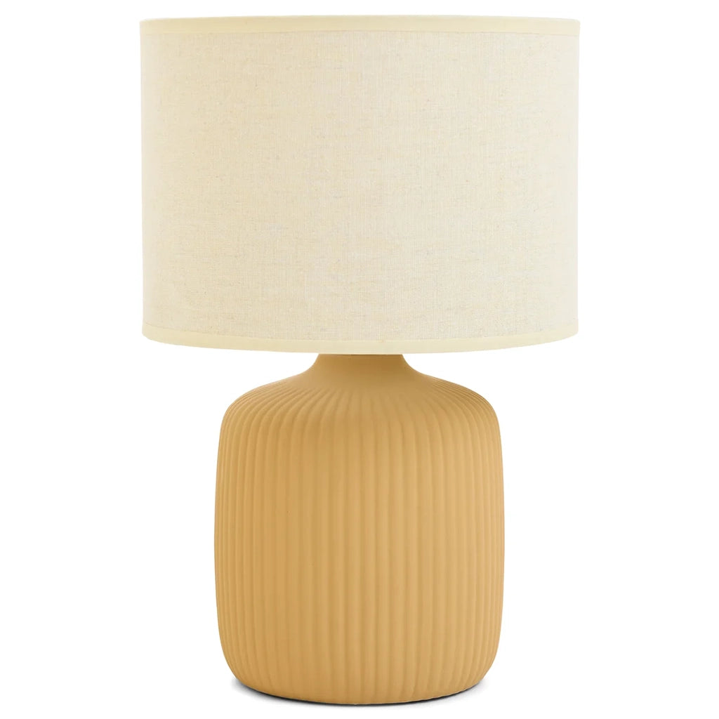 Ceramic Ribbed Lamp
