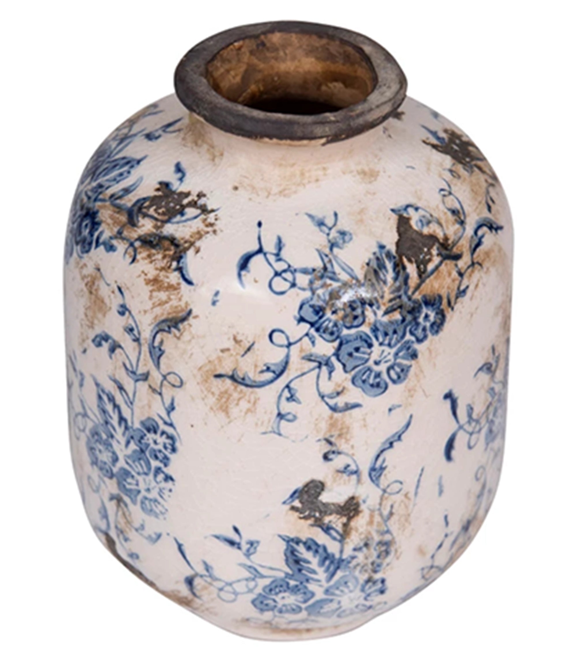Transferware Patterned Vases