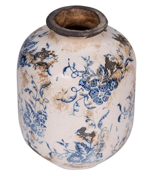 Transferware Patterned Vases