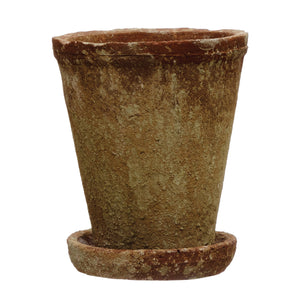 Distressed Terracotta Cement Planter