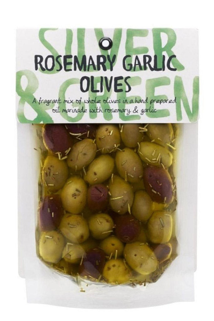 Silver + Green Rosemary Garlic Mixed Olives