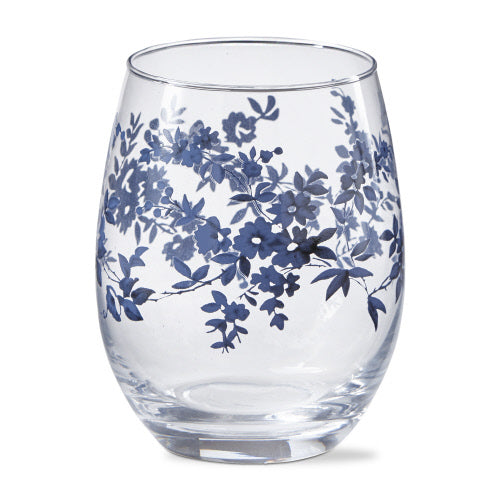 Cottage Floral Stemless Wineglass