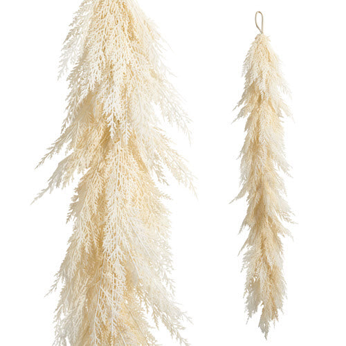Faux Cream Cedar Garland