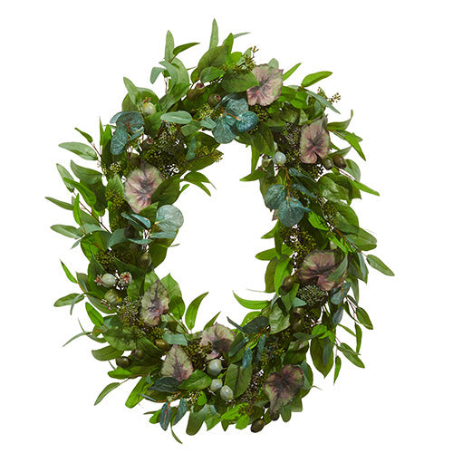 Oval Mixed Green Wreath
