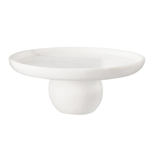 White Marble Pedestal Tray