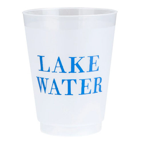 Lake Water Set of 6 Frosted Plastic Cups