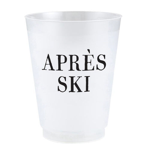 Après Ski Set of 8 Frosted Plastic Cups