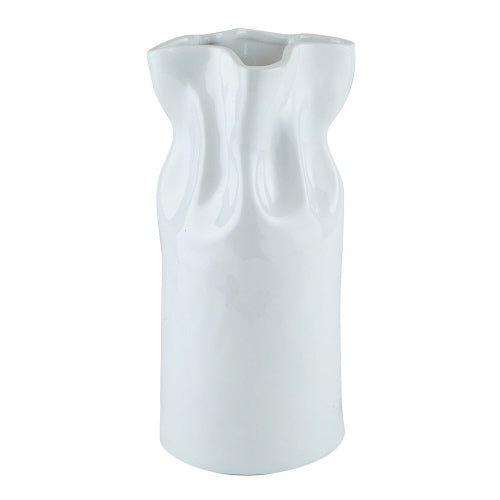 Cinched White Vase