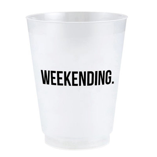 Weekending Frosted Plastic Cups