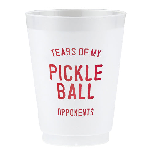 Tears of My Pickleball Opponents Set of 8 Frosted Plastic Cups