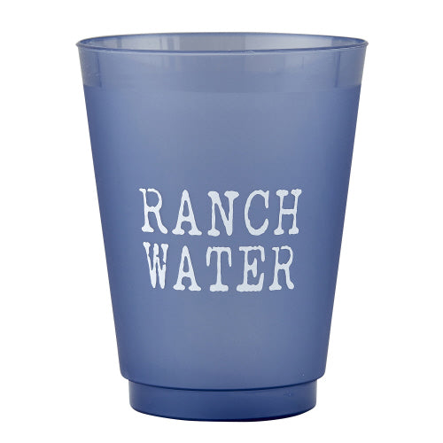Ranch Water Set of 6 Frosted Plastic Cups