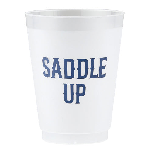 Saddle Up Set of 6 Frosted Plastic Cups