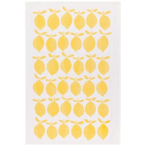 S/2 Lemon Print Flour Sack Kitchen Towels