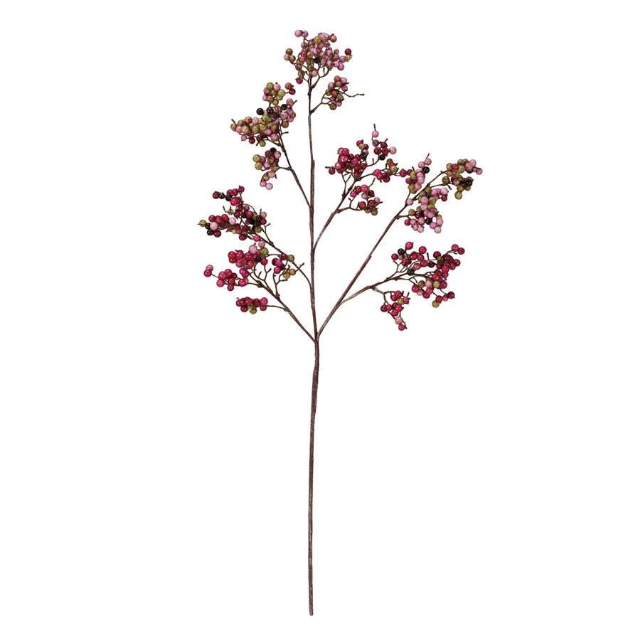 Burgundy Faux Berry Stem