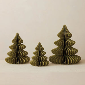 14" Olive Paper Honeycomb Tree