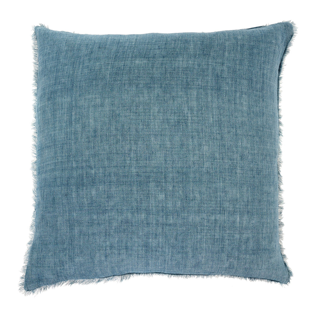 Arctic Blue Linen Pillow