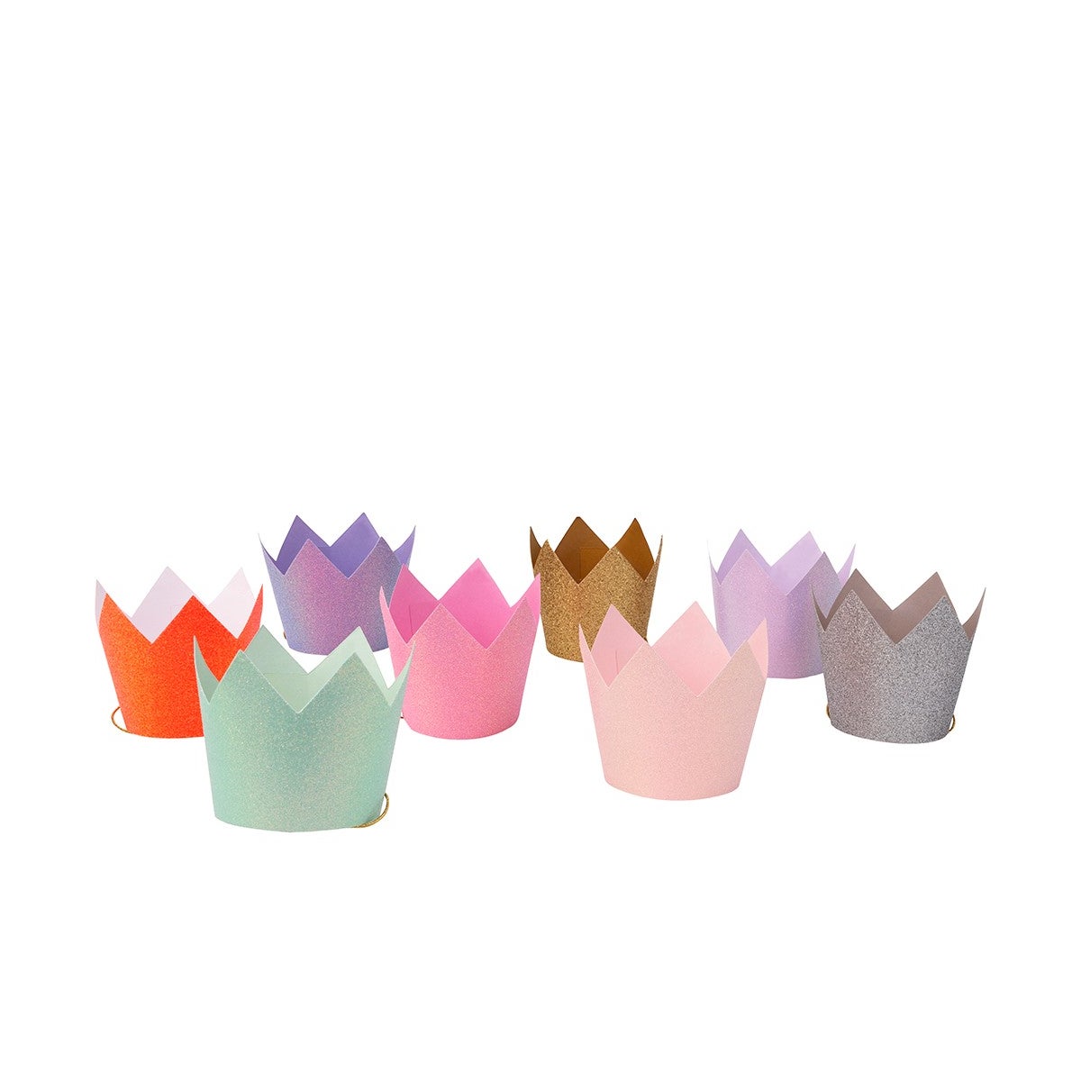 Mini Glitter Party Crowns